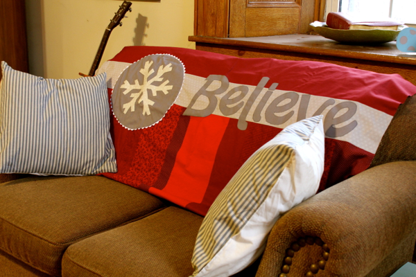 Believe Quilt - The Little Red Button - http://27thandolive.com