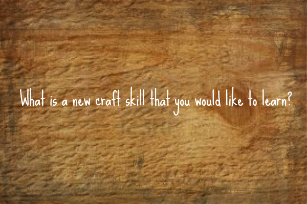 What new craft skill would you like to learn?