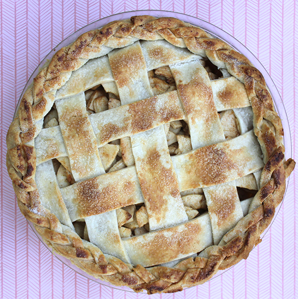 Apples Baked in a Pie: Easy Apple Pie by The Little Red Button