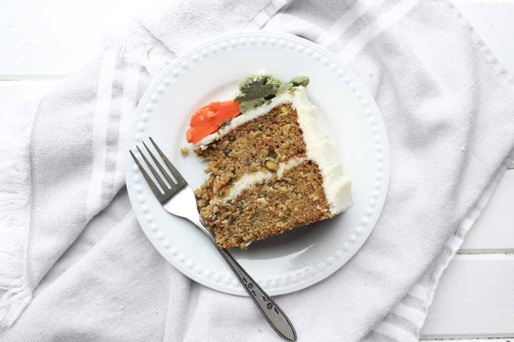 This Brown Butter and Hawaij Carrot Cake is the perfect cake to make for a family Easter celebration. It moist and full of flavour for all to enjoy. #carrotcake #cake #eastercake #easterdessert #dessert #easter #carrot