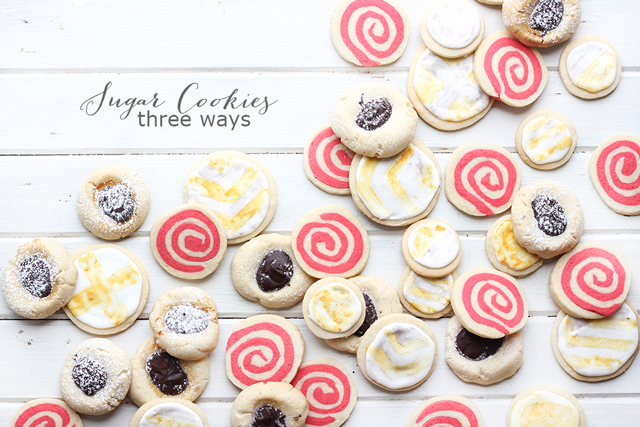 Christmas Sugar Cookies, 3 Ways