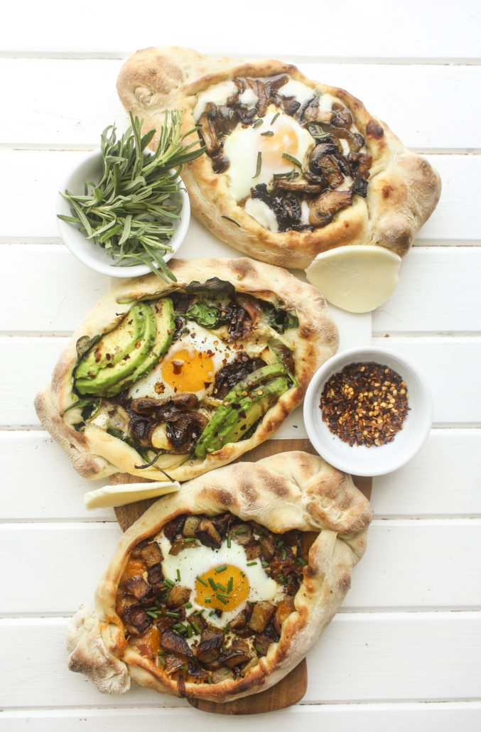 Breakfast Khachapuri, 3 ways