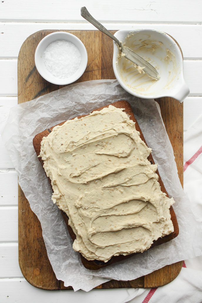 Browned Butter Banana Cake with Peanut Buttercream